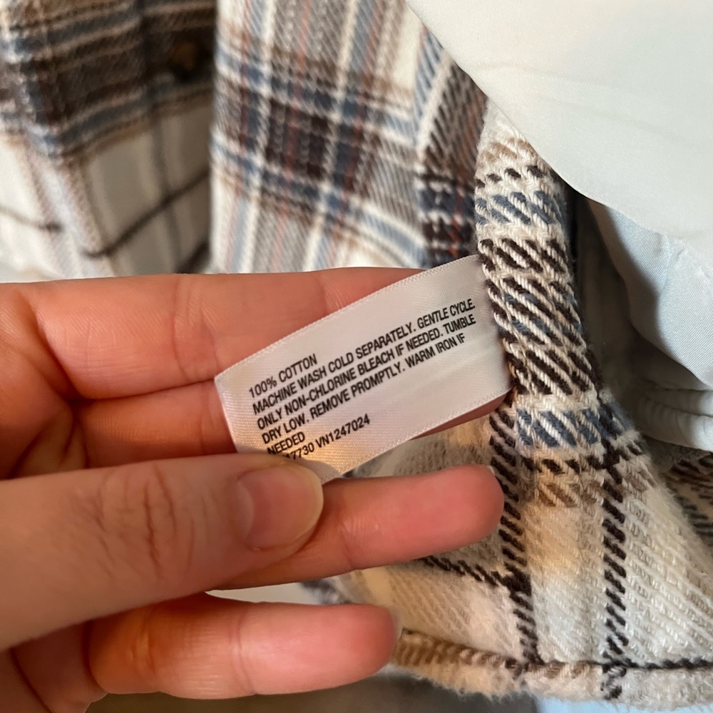 Goodfellow Plaid Shirt Jacket Button Up 100% Cotton - Picture 4 of 6